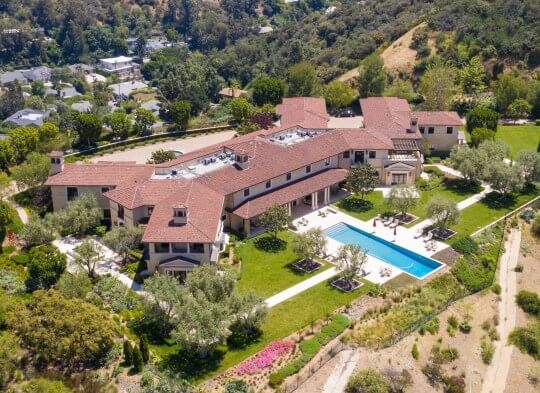 The 22-acre Hollywood mansion offers stunning views of Los Angeles