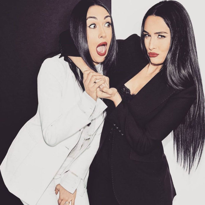 Nikki Bella with Twin Sister Brie Bella