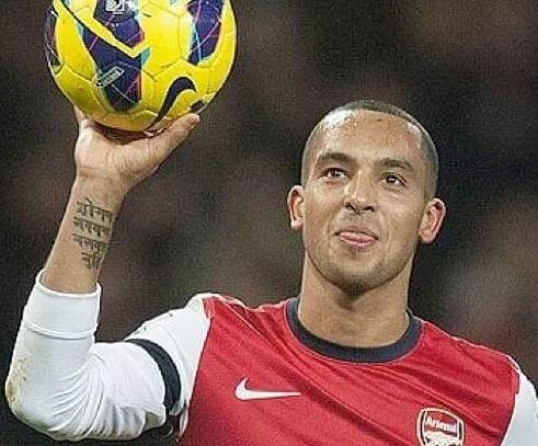 Theo Walcott got Sanskrit tattoo dedicated to his family
