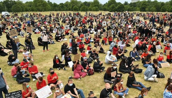 Thousands Of BlackLivesMatter Protestors Head For London’s Hyde Park